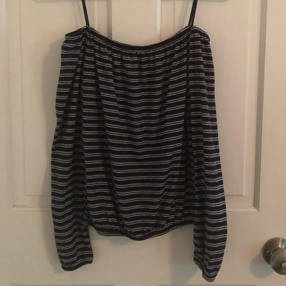 Off the shoulder striped top